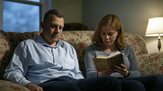 Husband Ashamed Of His Length Upon Discovering Dogeared Page Of Wife's MC Romance Novel