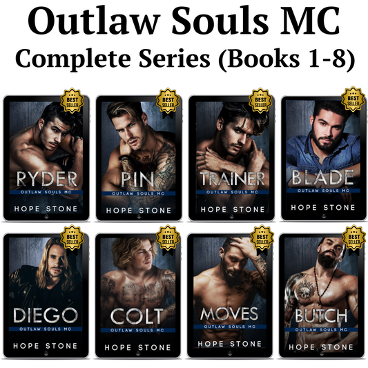 The COMPLETE Outlaw Souls MC Romance Series (Books 1-8)