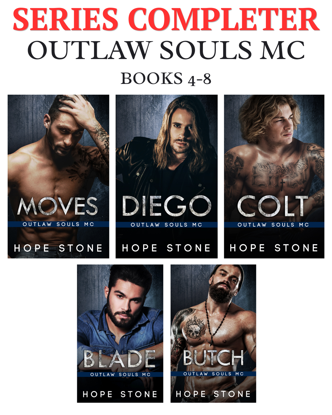 Outlaw Souls MC | Series Completer Kit (Books 4-8)